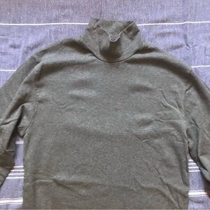 Armor Lux mock neck dark gray long sleeve top